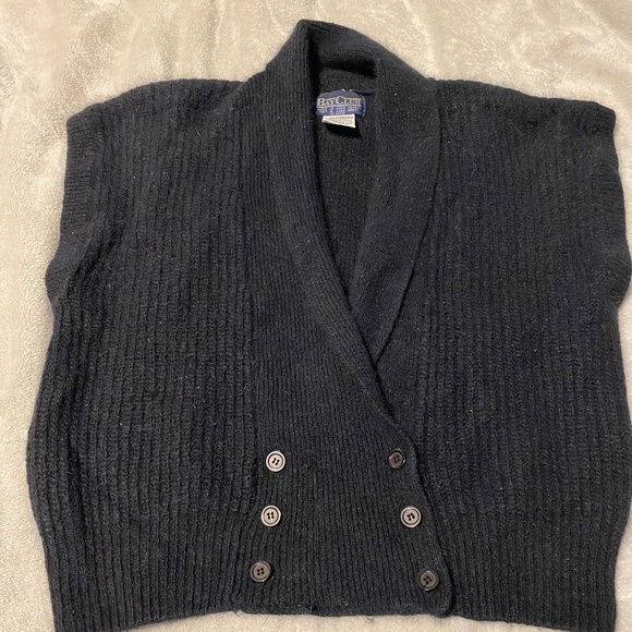 Vintage Bay Club double breasted knitted vest - Picture 1 of 5